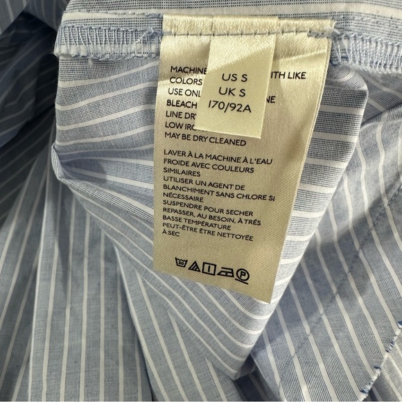 NWT FREE PEOPLE GOOD FEELS BLUE STRIPED PEPLUM TOP SIZE S - Picture 6 of 7